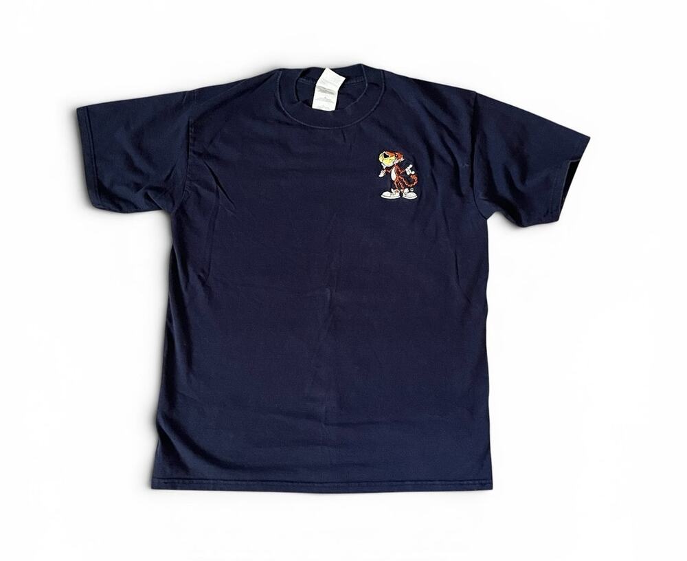 Vintage Blue Cheetos Embroidered Chester Cheetah Short Sleeve T-Shirt Size Large